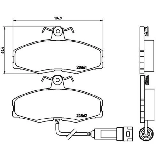 Sada brzdových platničiek kotúčovej brzdy BREMBO P 24 014