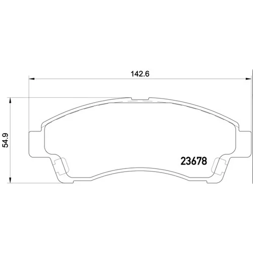 Sada brzdových platničiek kotúčovej brzdy BREMBO P 24 149
