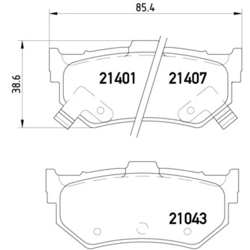 Sada brzdových platničiek kotúčovej brzdy BREMBO P 28 007