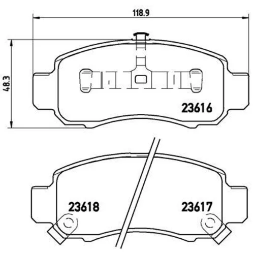 Sada brzdových platničiek kotúčovej brzdy BREMBO P 28 033