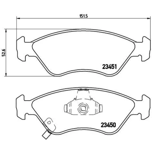 Sada brzdových platničiek kotúčovej brzdy BREMBO P 30 007
