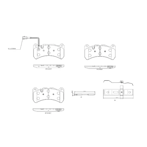 Sada brzdových platničiek kotúčovej brzdy BREMBO P 48 003