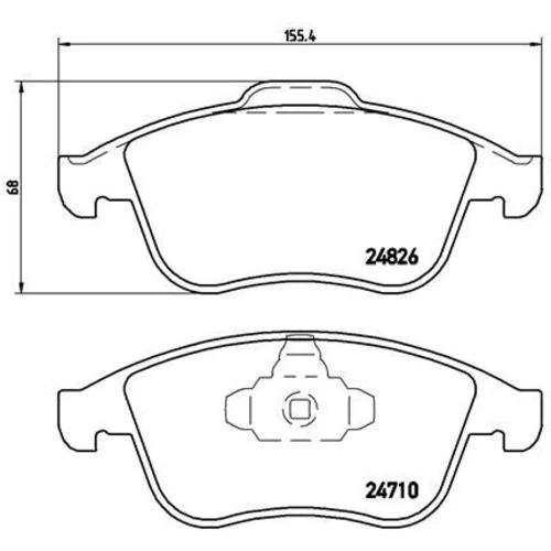 Sada brzdových platničiek kotúčovej brzdy P 68 052 /BREMBO/