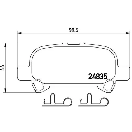 Sada brzdových platničiek kotúčovej brzdy BREMBO P 83 110