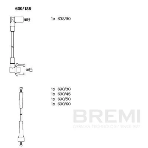 Sada zapaľovacích káblov BREMI 600/188