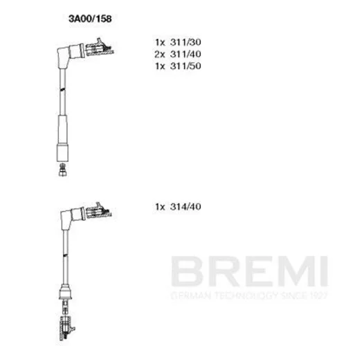 Sada zapaľovacích káblov BREMI 3A00/158