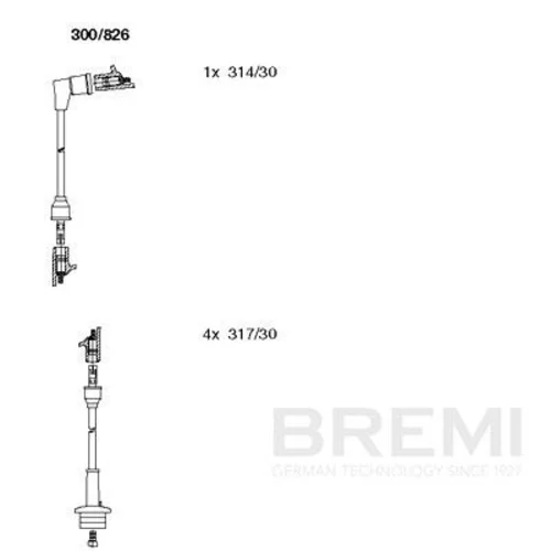 Sada zapaľovacích káblov BREMI 300/826