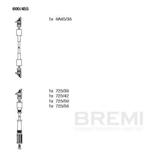 Sada zapaľovacích káblov BREMI 600/455