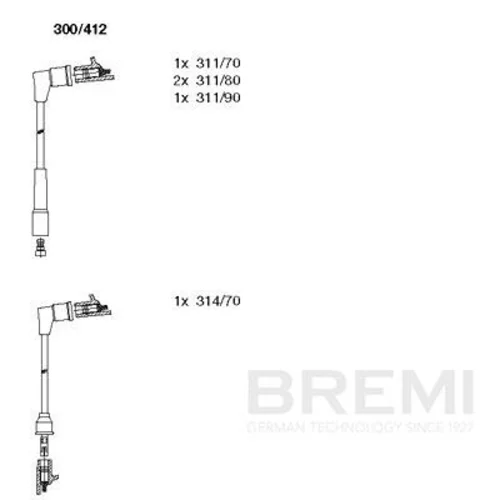 Sada zapaľovacích káblov BREMI 300/412