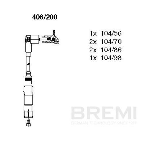 Sada zapaľovacích káblov BREMI 406/200