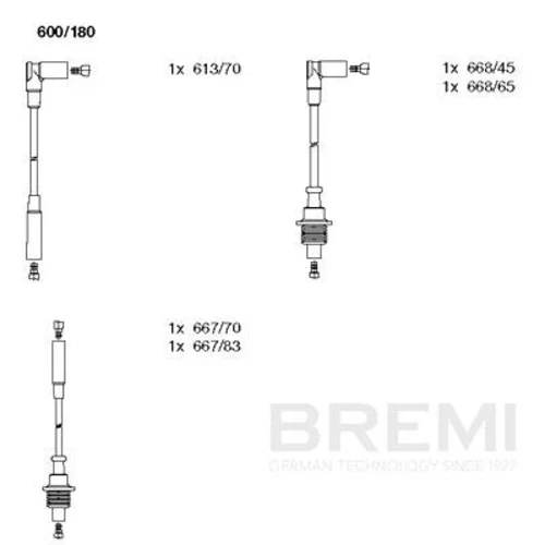 Sada zapaľovacích káblov BREMI 600/180