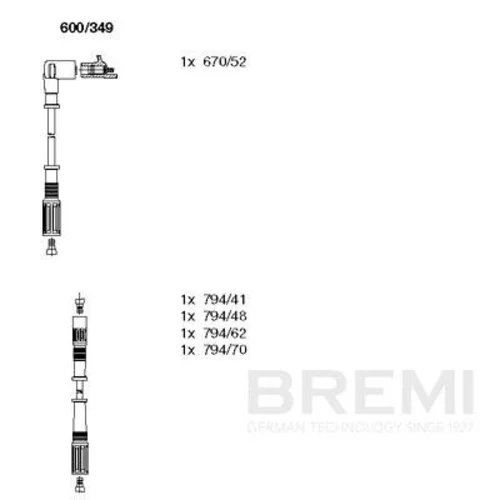 Sada zapaľovacích káblov BREMI 600/349