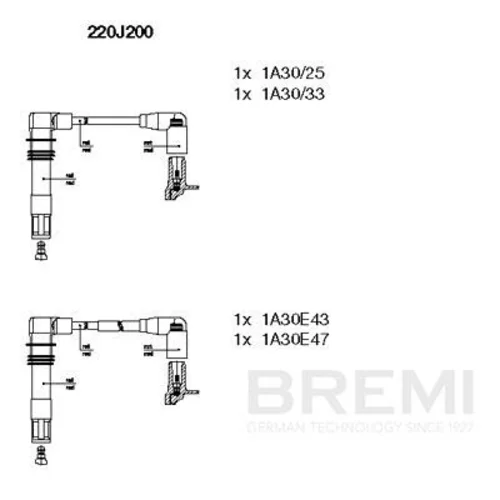 Sada zapaľovacích káblov BREMI 220J200