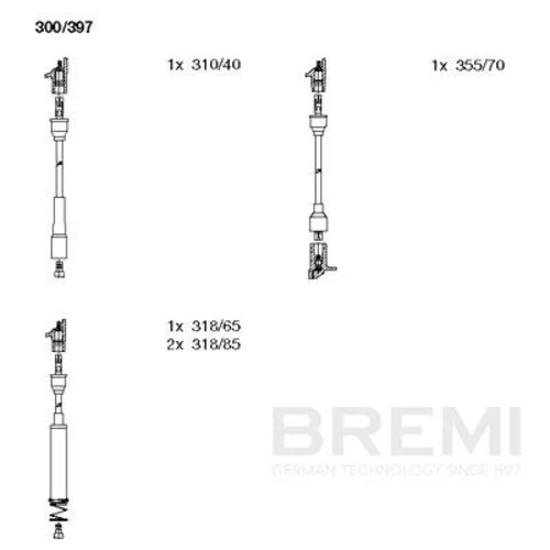 Sada zapaľovacích káblov BREMI 300/397