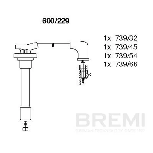 Sada zapaľovacích káblov BREMI 600/229