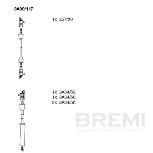 Sada zapaľovacích káblov 3A00/117 /BREMI/
