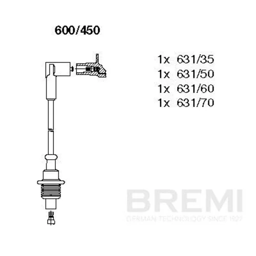 Sada zapaľovacích káblov BREMI 600/450
