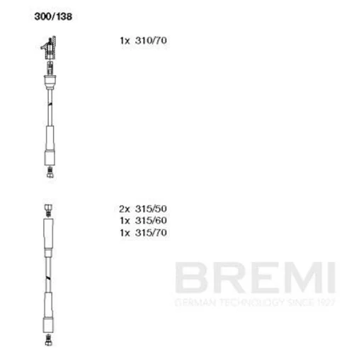 Sada zapaľovacích káblov BREMI 300/138
