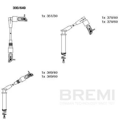 Sada zapaľovacích káblov BREMI 300/649