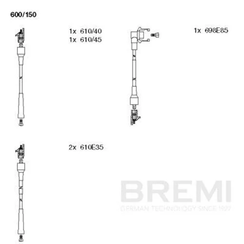 Sada zapaľovacích káblov BREMI 600/150