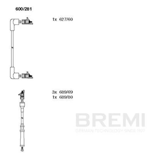 Sada zapaľovacích káblov BREMI 600/281