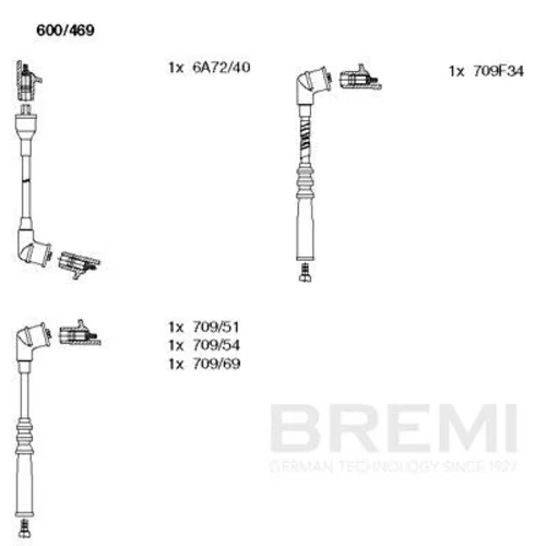 Sada zapaľovacích káblov BREMI 600/469