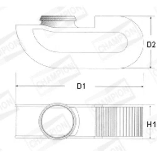 Vzduchový filter W601/606 /CHAMPION/