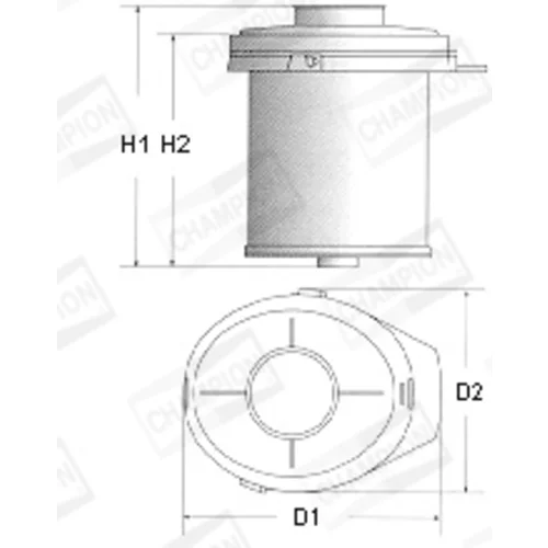 Vzduchový filter CHAMPION V401/606