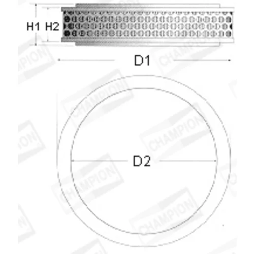 Vzduchový filter CHAMPION V402/606
