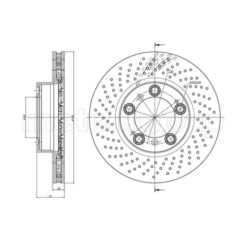 Brzdový kotúč 800-1425FC /CIFAM/ - obr. 1
