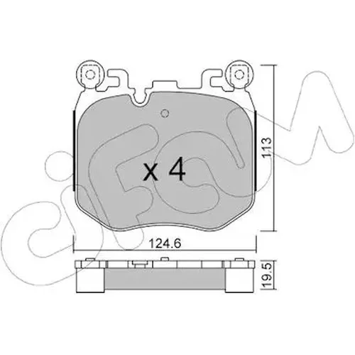 Sada brzdových platničiek kotúčovej brzdy CIFAM 822-1385-0