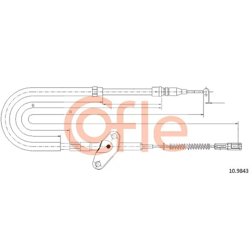 Ťažné lanko parkovacej brzdy COFLE 92.10.9843