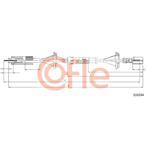 Hriadeľ tachometra COFLE 92.S31034