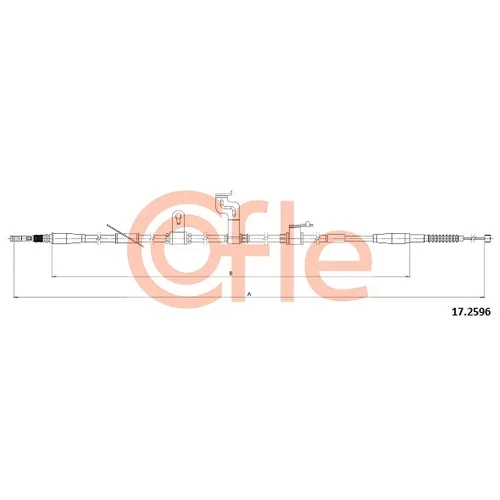 Ťažné lanko parkovacej brzdy COFLE 92.17.2596