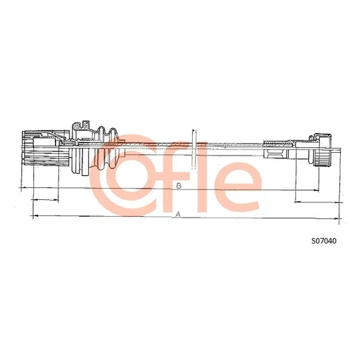 Hriadeľ tachometra COFLE S07040