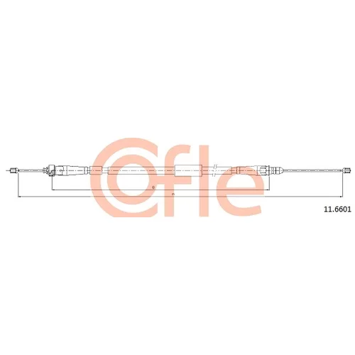 Ťažné lanko parkovacej brzdy COFLE 11.6601