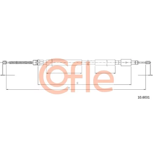 Ťažné lanko parkovacej brzdy COFLE 92.10.6031