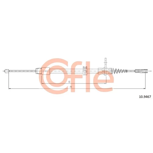 Ťažné lanko parkovacej brzdy COFLE 92.10.9467