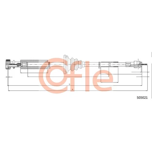 Hriadeľ tachometra COFLE S05021