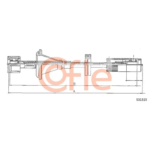 Hriadeľ tachometra COFLE S31315