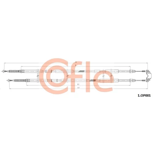 Ťažné lanko parkovacej brzdy COFLE 92.1.OP001