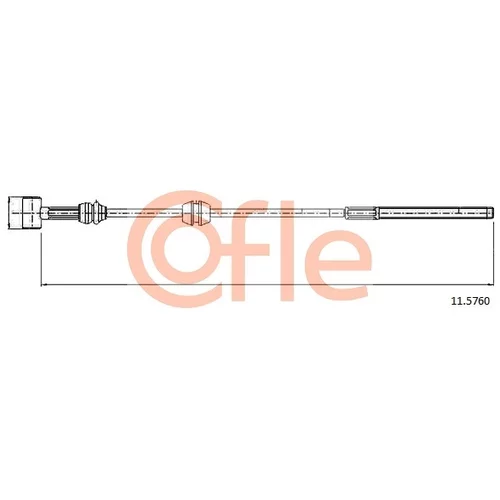 Ťažné lanko parkovacej brzdy COFLE 92.11.5760