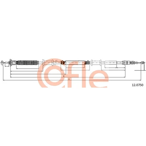 Ťažné lanko parkovacej brzdy COFLE 92.12.0750