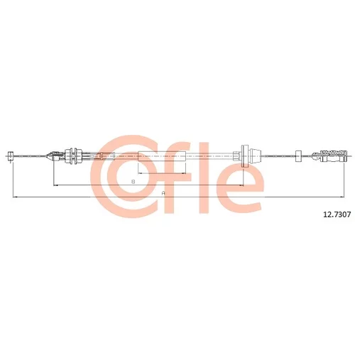 Plynové lanko COFLE 12.7307