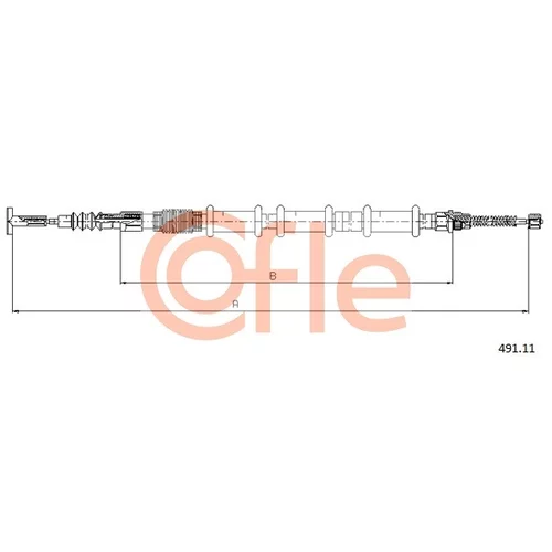 Ťažné lanko parkovacej brzdy 92.491.11 /COFLE/