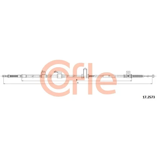Ťažné lanko parkovacej brzdy COFLE 17.2573