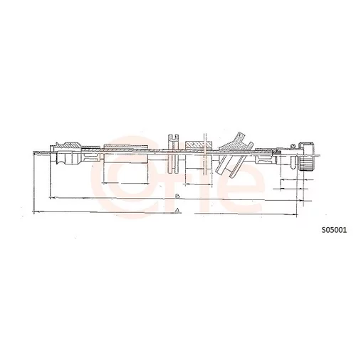 Hriadeľ tachometra COFLE S05001