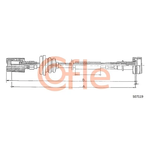 Hriadeľ tachometra COFLE S07119