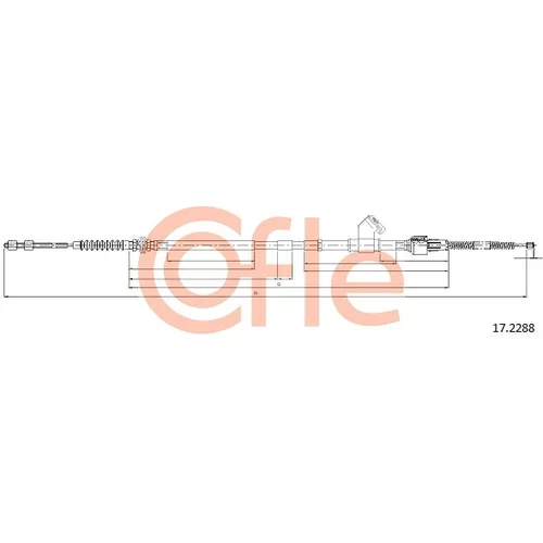 Ťažné lanko parkovacej brzdy COFLE 17.2288