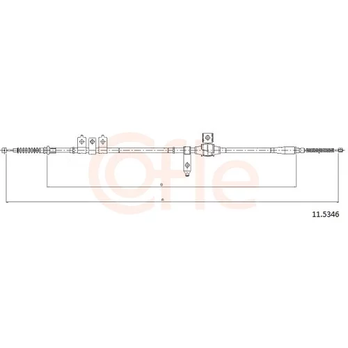 Ťažné lanko parkovacej brzdy COFLE 92.11.5346